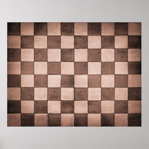 Poster Vieux carrelage noir et blanc texture murale en pi