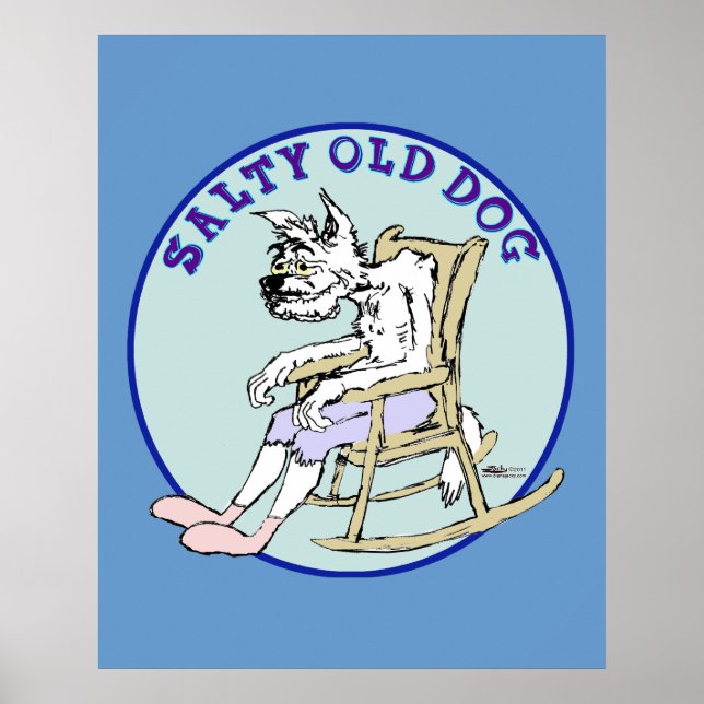 Poster Vieux chien salé (Devant)