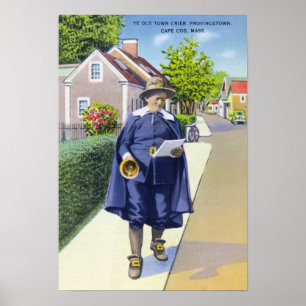 Poster Vieux crieur public du YE sonnant Bell