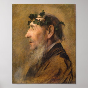 Poster Vieux homme avec couronne d'ivoire — Gustav Klimt