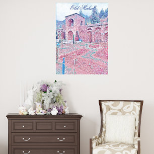 Poster Vieux Mahal Ruines Historiques Art Moderne Décor M