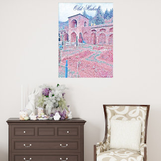 Poster Vieux Mahal Ruines Historiques Art Moderne Décor M