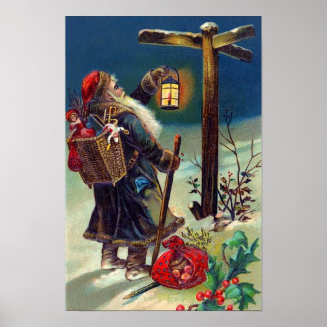 Poster Vieux-Monde Père Noël (Devant)