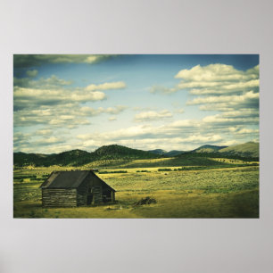Poster Vieux Montana Grange Imprimer