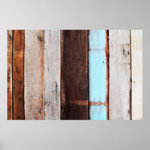 Poster Vieux murs en bois gris abstrait,, noir, blanc, ta