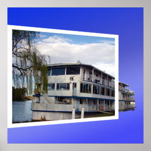 Poster Vieux Paddle Steamer Popout Art,