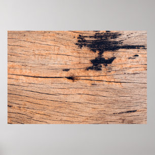 Poster Vieux panneau en bois, espace copie motif en textu