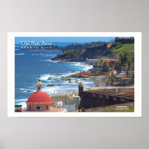 Poster Vieux San Juan Au Bord De La Mer II