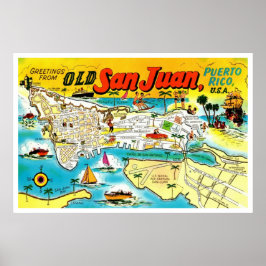 Poster Vieux San Juan Porto Rico