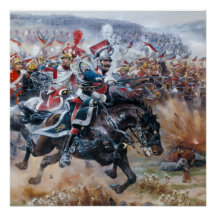 Vieux tableau de bataille napoléonien Leipzig