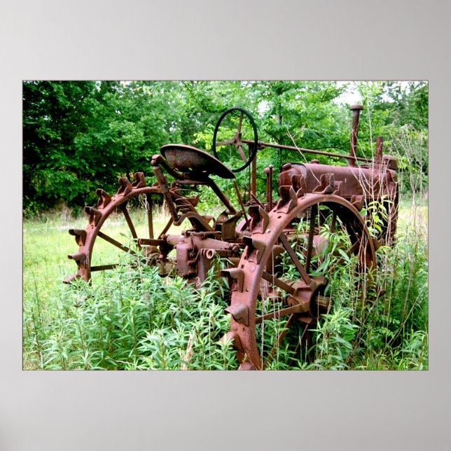 Poster Vieux tracteur (Devant)