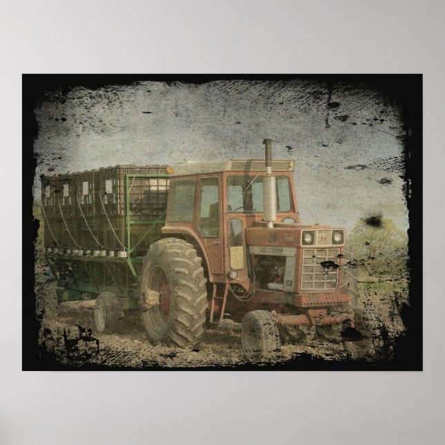 Poster Vieux tracteur (Devant)