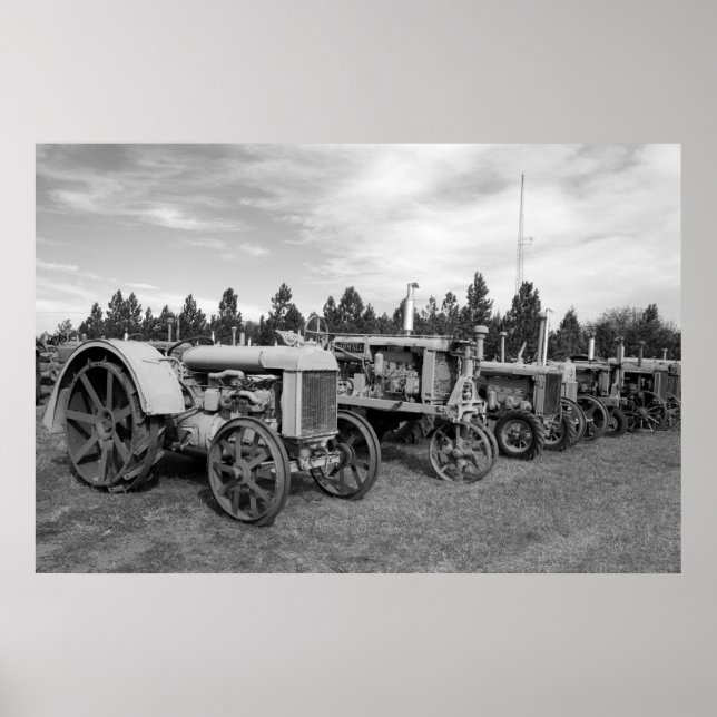 Poster Vieux tracteurs (Devant)