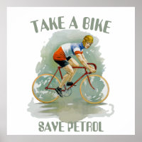 Vieux vélo, économiser l'essence, ajouter le texte