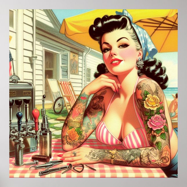 Poster Vieux vintage de l'école (Devant)