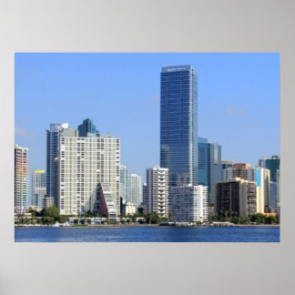 Poster View of Miami Skyline