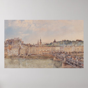 Poster View of Salzburg (by Rudolf von Alt)