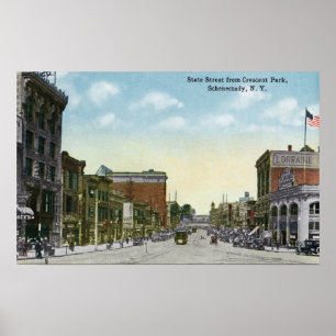 Poster View of State Street from Crescent Park