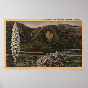 Poster View of the Arrowhead - San Bernardino Mts., CA