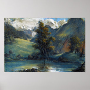 Poster Vigée Le Brun - Lac Challes et Mont Blanc