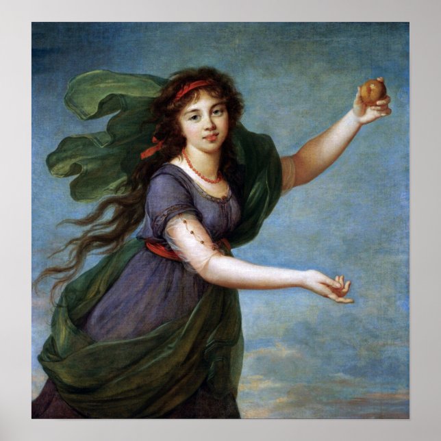 Poster Vigée Le Brun - Portrait D'Une Jeune Femme (Devant)