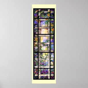 Poster Vignes en verre teinté Tiffany Imprimer