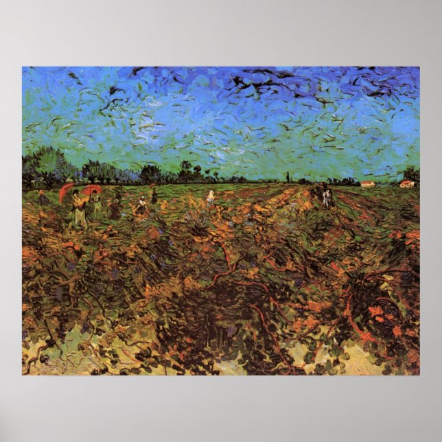 Poster Vignoble vert par Vincent van Gogh (Devant)