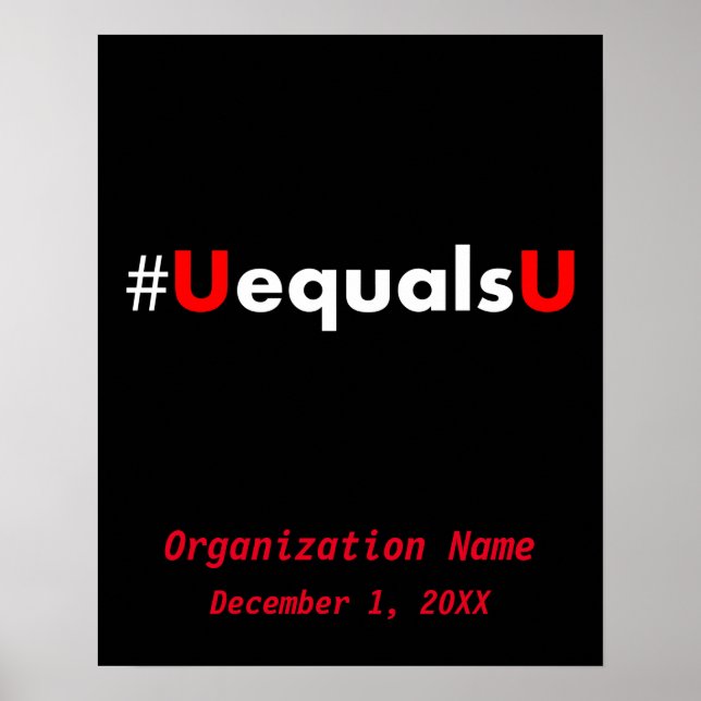 Poster VIH non détectable égale non transmettable - Minim (Devant)