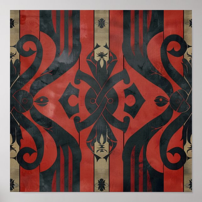 Poster Viking Thème Motif complexe (Devant)