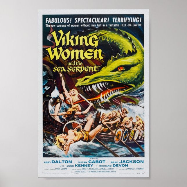 Poster Viking Women and the Sea Serpent Movie (Devant)
