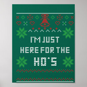 Poster Vilain Chandail de Noël Père Noël Je suis juste là