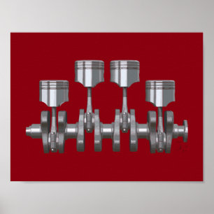 Poster Vilebrequin de piston