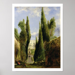 Poster Villa D'Este, Tivoli (huile sur toile)