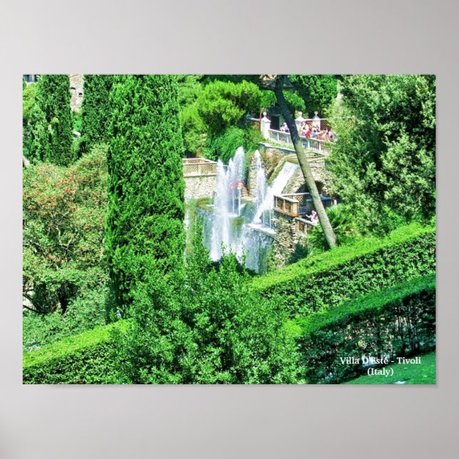 Poster Villa D'Este - Tivoli (Italie) (Devant)