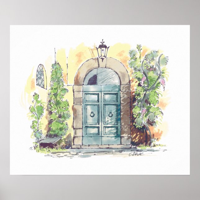 Poster Villa Door Florence (Vorne)