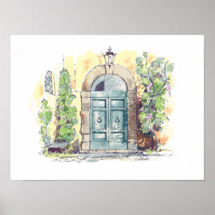 Poster Villa Door Florence