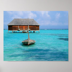 Poster Villa en lune de miel, Maldives