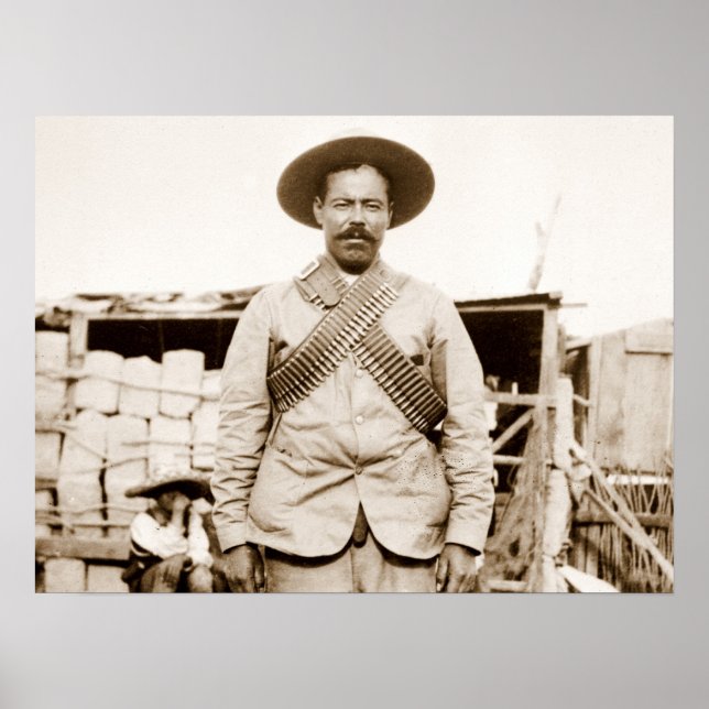 Poster Villa Pancho avec bandoliers (Devant)