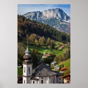 Poster Village bavarois pittoresque, Allemagne