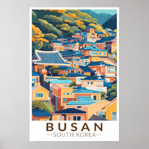 Poster Village culturel de Gamcheon à Busan Voyage Art Vi