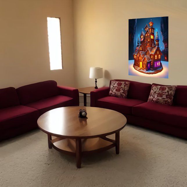 Poster Village de Gingerbread | Art AI (Créateur téléchargé)