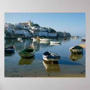 Poster Village de pêcheurs de Ferragudo, Algarve, Portug