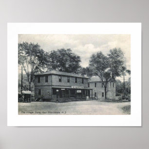 Poster Village Store, New Providence, New Jersey Vintage