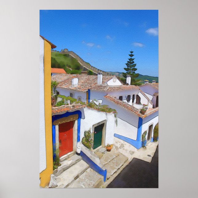 Poster Village Watercolor (Devant)