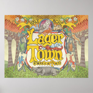 Poster Ville 2016 de bière blonde allemande