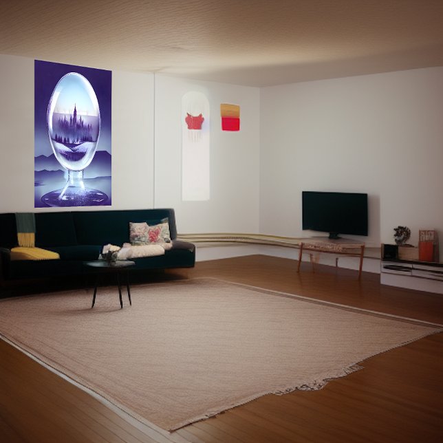 Poster Ville à l'intérieur d'une bulle de verre | AI Art  (Créateur téléchargé)