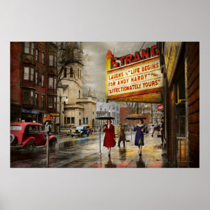 Poster Ville - Amsterdam NY - La vie commence 1941