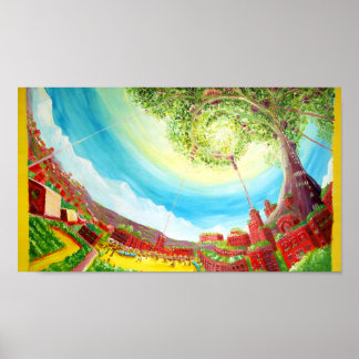 Poster Ville arborée