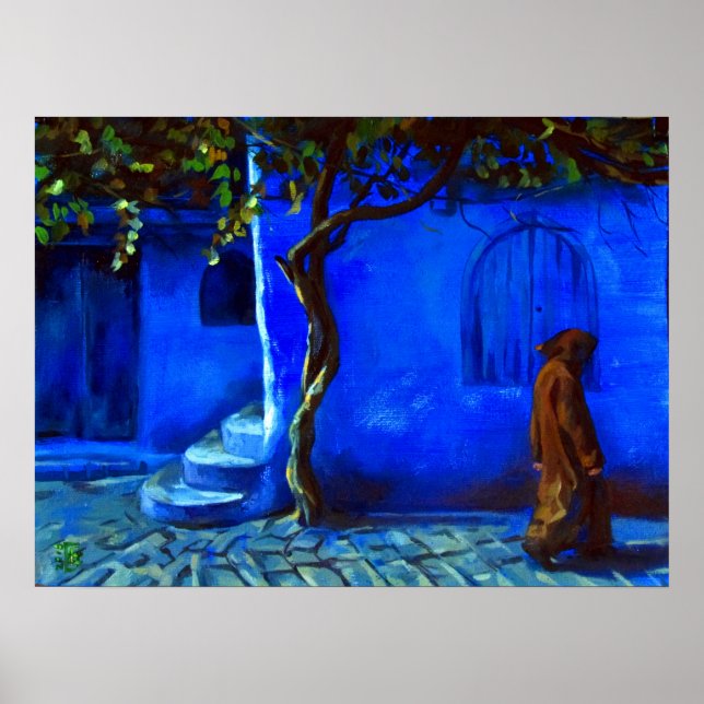 Poster Ville bleue (Devant)