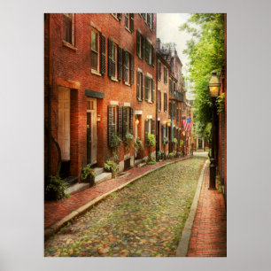 Poster Ville - Boston MA - Acorn Street